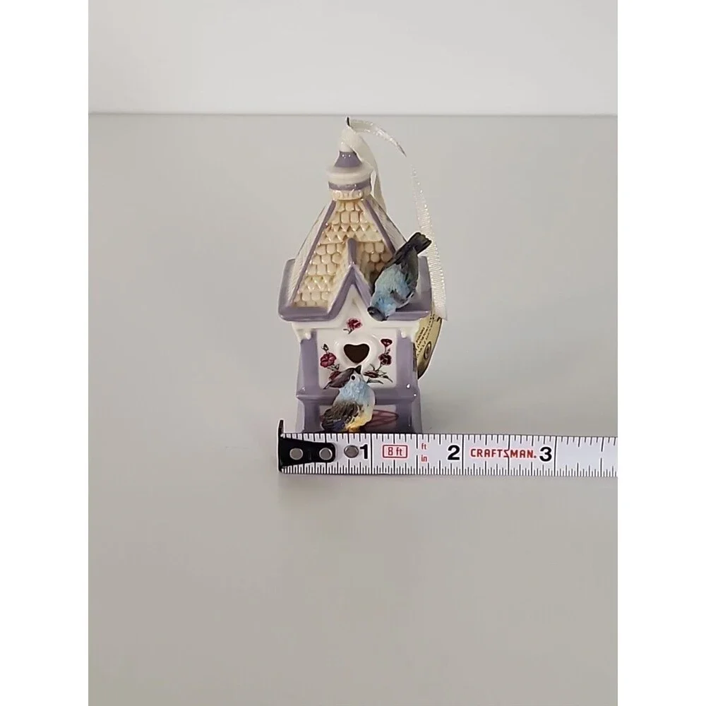 Birdhouse Ornament 2000 Bradford Editions Woodland Lodge  #68564 Porcelain